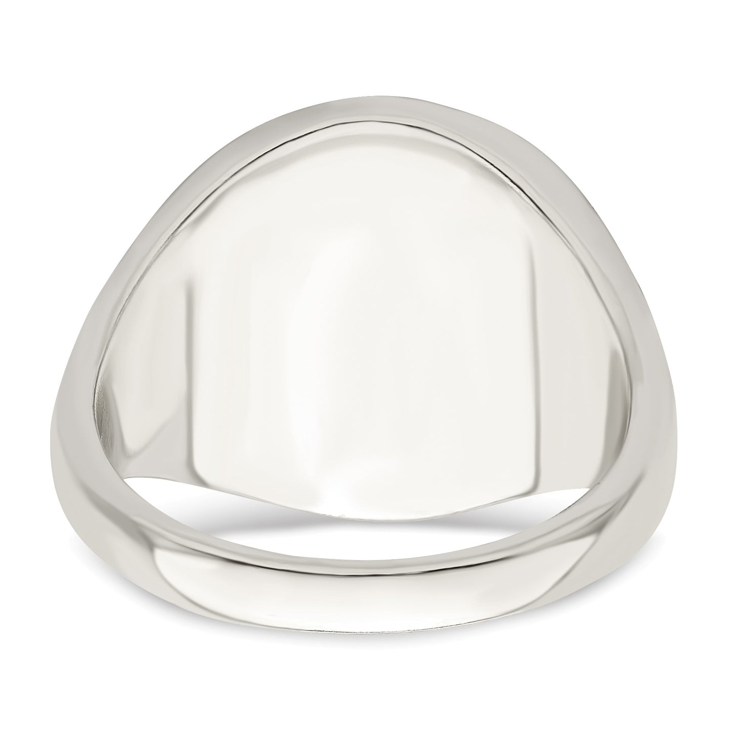 Sterling Silver Rhodium-plated Enameled Cross Ring