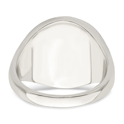 Sterling Silver Rhodium-plated Enameled Cross Ring
