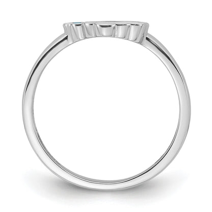 Sterling Silver RH-plated Multi-color Enameled Rainbow Children's Ring