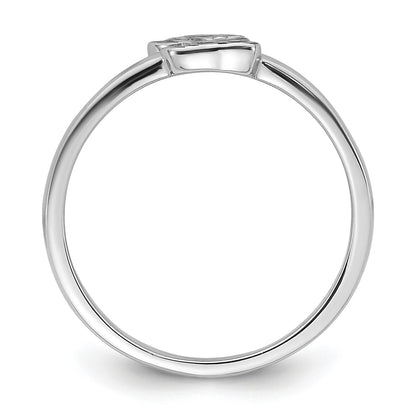 Sterling Silver Rhodium-plated Multi-color Enameled Dog Children's Ring