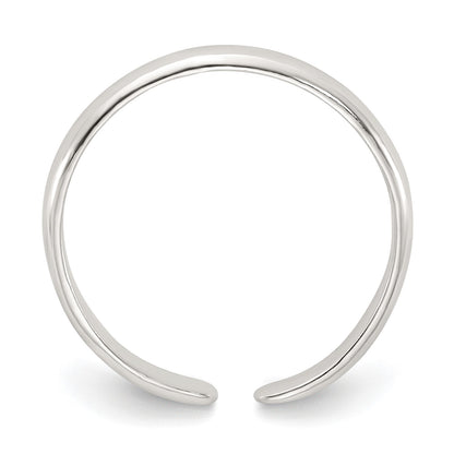 Sterling Silver Polished Arrow/Chain Link/Plain Set of 3 Toe Rings