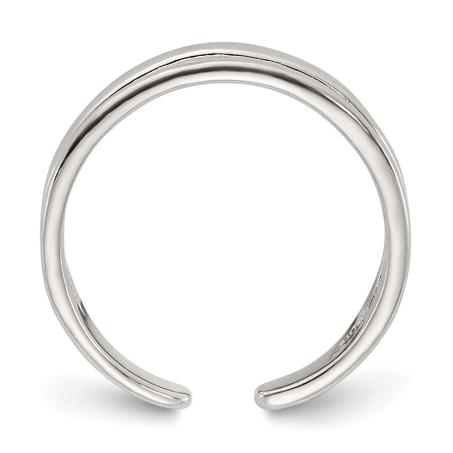 Sterling Silver Polished Set of 2 Toe Rings