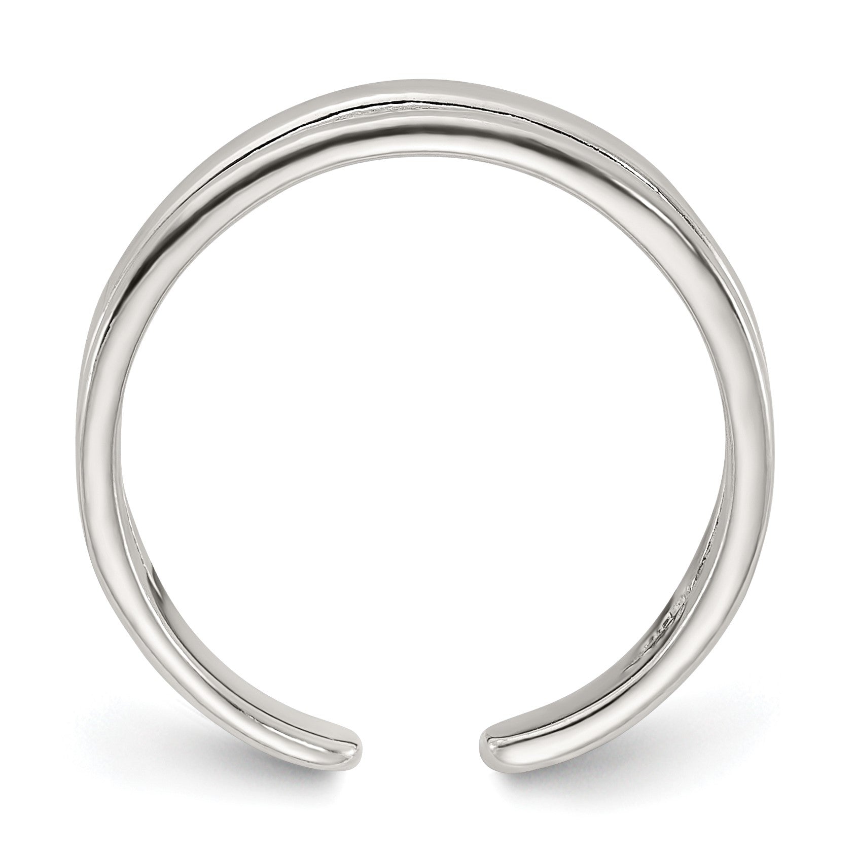 Sterling Silver Polished Set of 2 Toe Rings