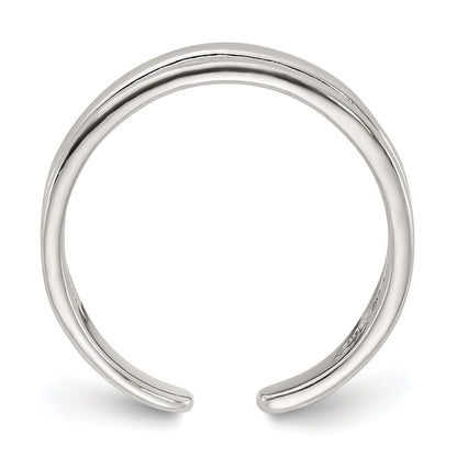 Sterling Silver Polished Set of 2 Toe Rings