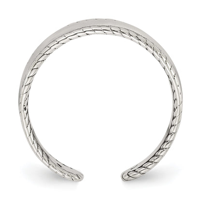 Sterling Silver Polished and Antiqued Set of 2 Toe Rings