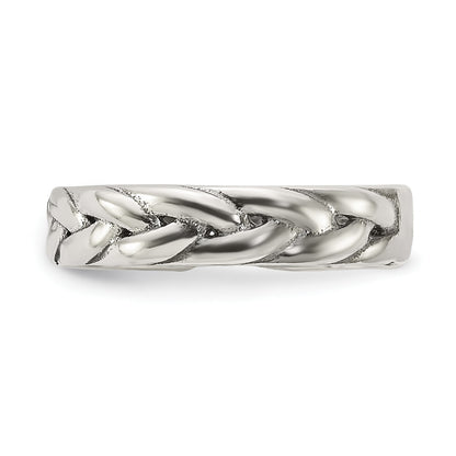 Sterling Silver Polished and Antiqued Set of 2 Toe Rings