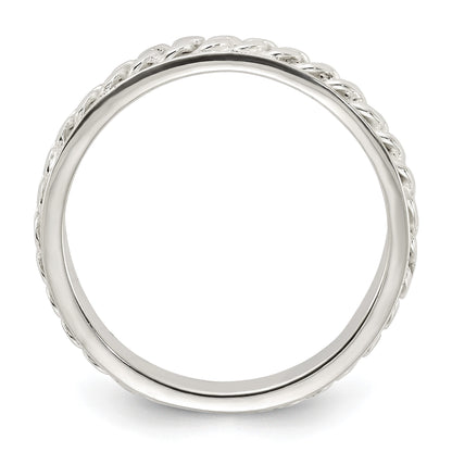 Sterling Silver Chain Inlay Design 3mm Band