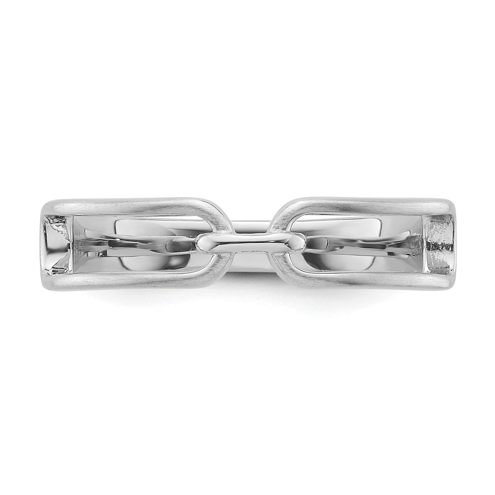 Sterling Silver Rhodium-plated Polished Ring