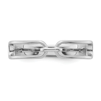 Sterling Silver Rhodium-plated Polished Ring