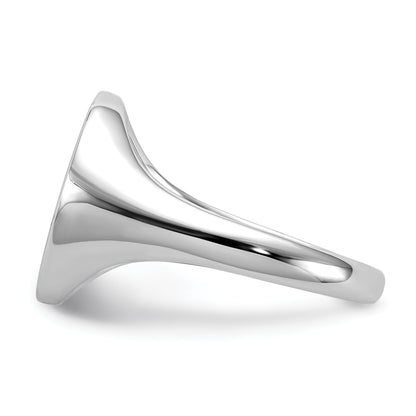 Sterling Silver Rhodium-plated Polished CZ Fashion Men's Ring