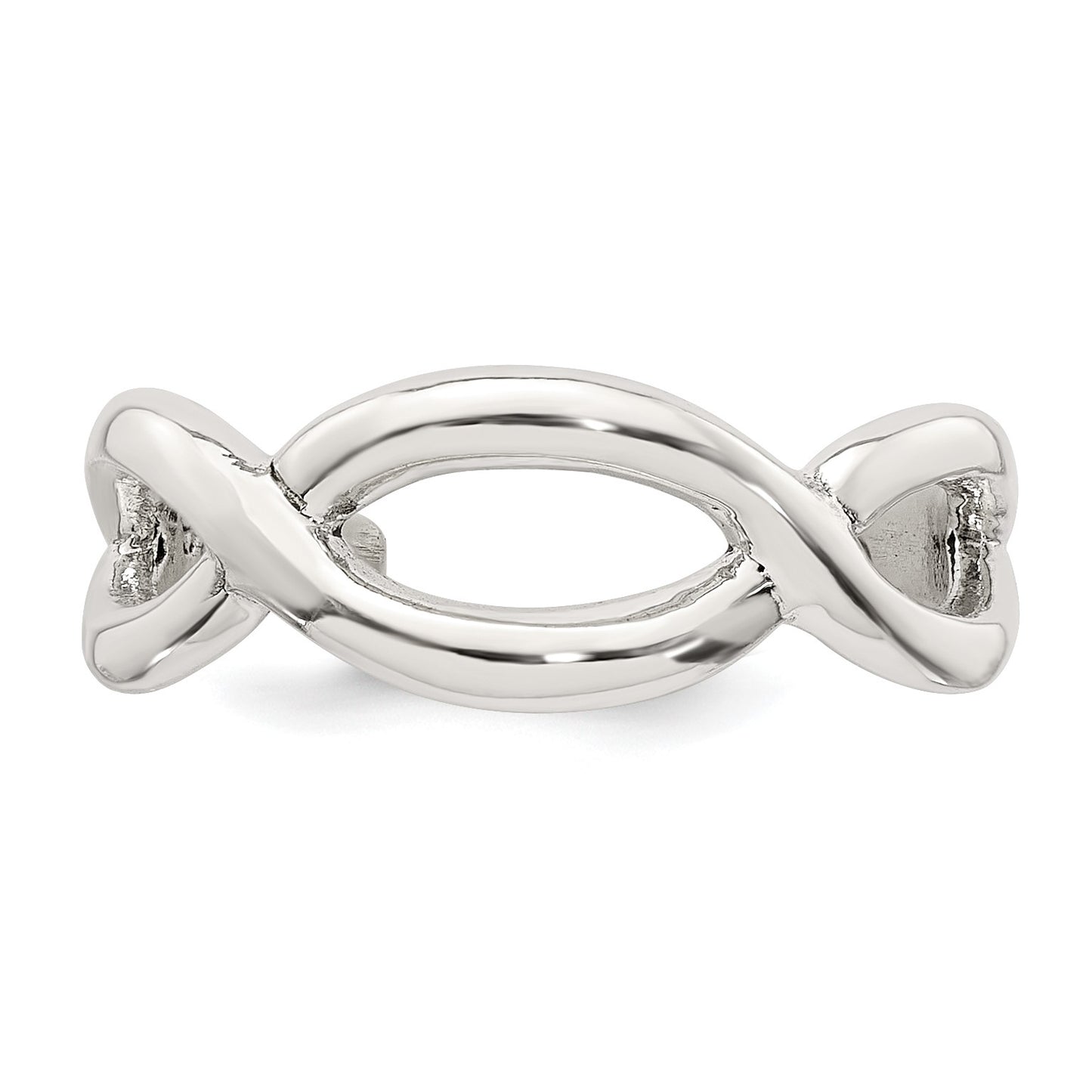 Sterling Silver Polished Criss Cross Adjustable Toe Ring