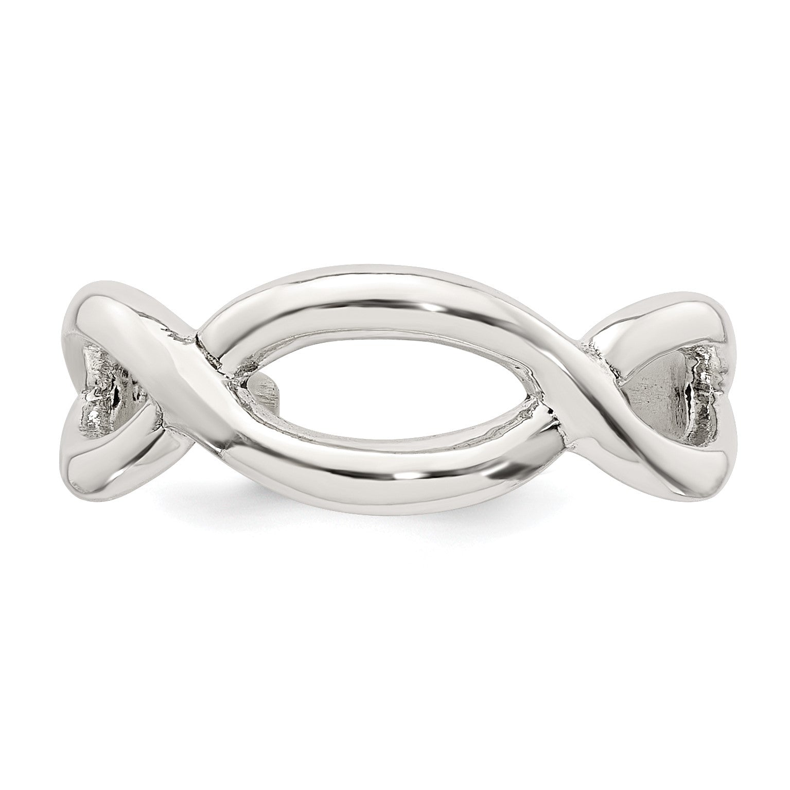 Sterling Silver Polished Criss Cross Adjustable Toe Ring