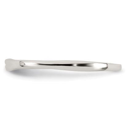 Sterling Silver Polished CZ 1.5mm Band Size 8 Ring