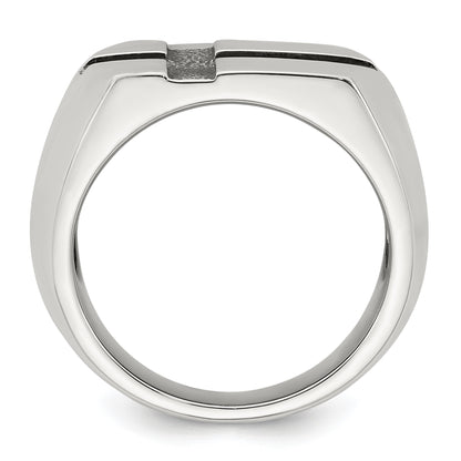 Sterling Silver Antiqued Cross Mens Size 11 Ring
