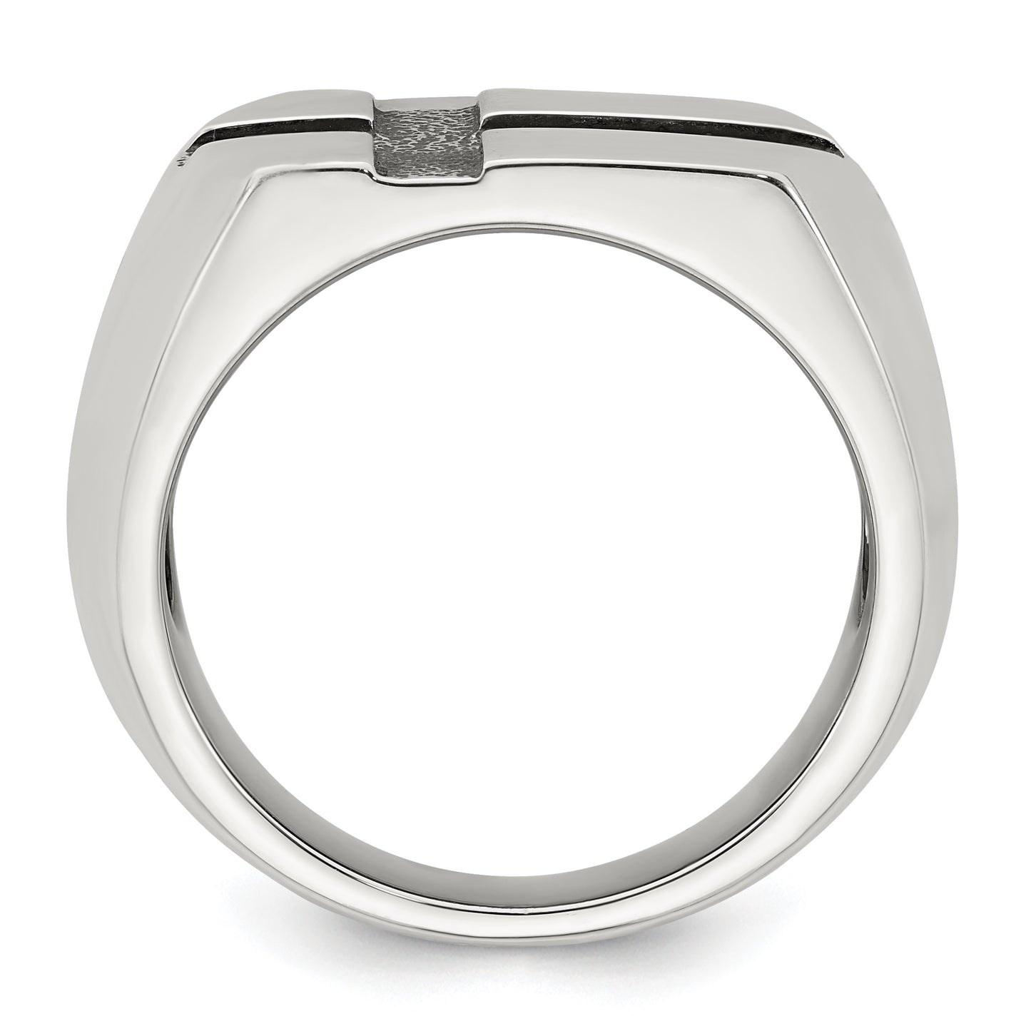 Sterling Silver Antiqued Cross Mens Size 9 Ring