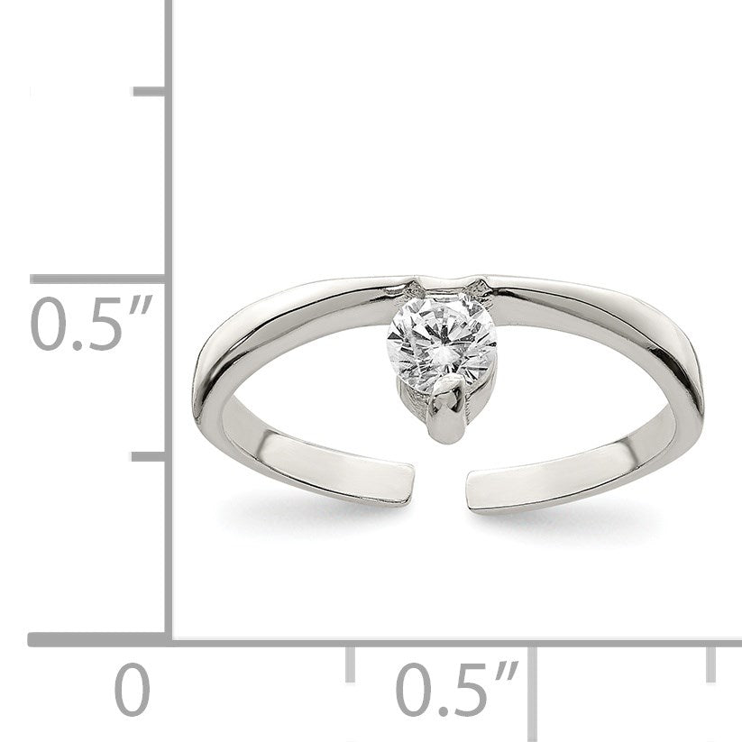 Sterling Silver CZ Toe Ring