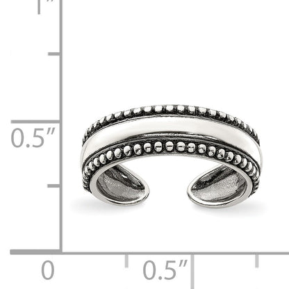 Sterling Silver Antiqued Toe Ring