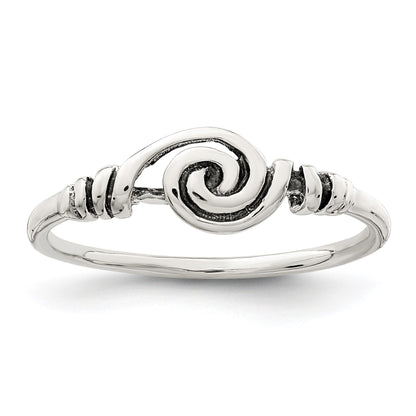 Sterling Silver Antiqued Swirl Ring
