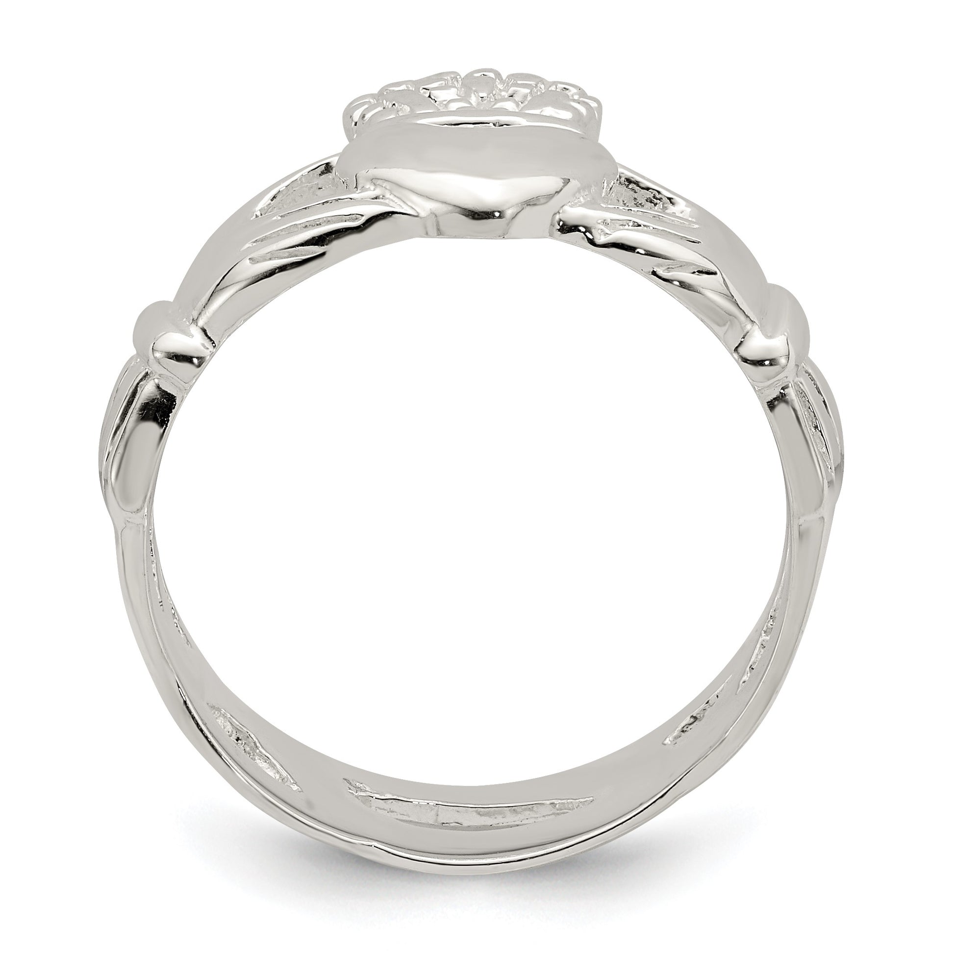 Sterling Silver Solid Claddagh Ring
