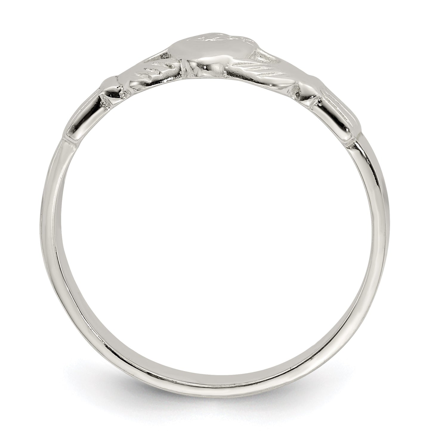 Sterling Silver Solid Claddagh Ring