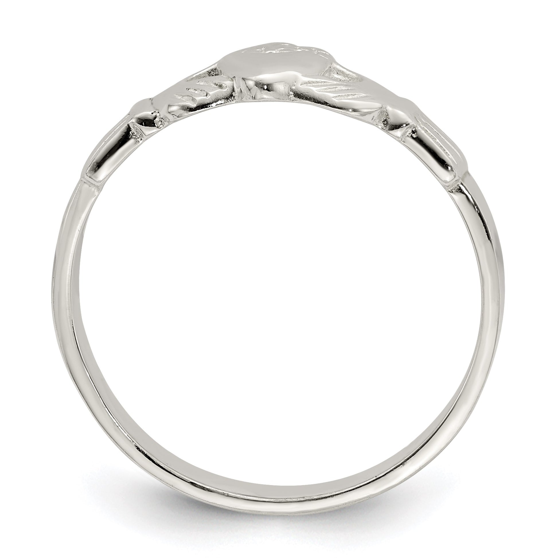 Sterling Silver Solid Claddagh Ring