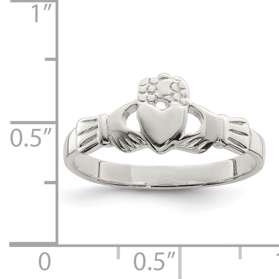 Sterling Silver Solid Claddagh Ring