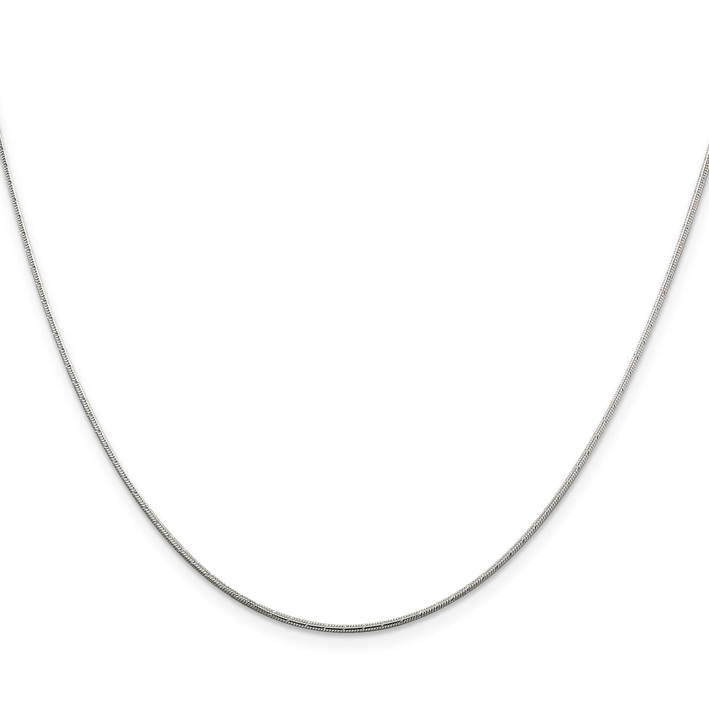Sterling Silver 1.2mm Patterned Diamond-cut Snake Chain