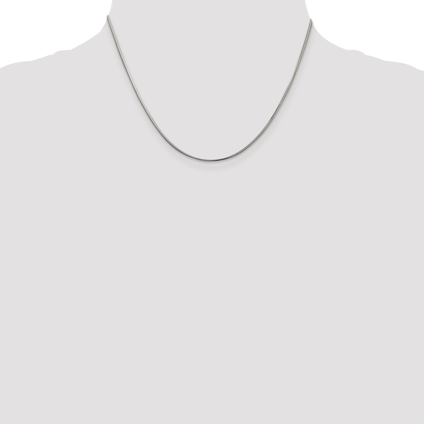 Sterling Silver 1.5mm Diamond-cut Flat Snake Chain