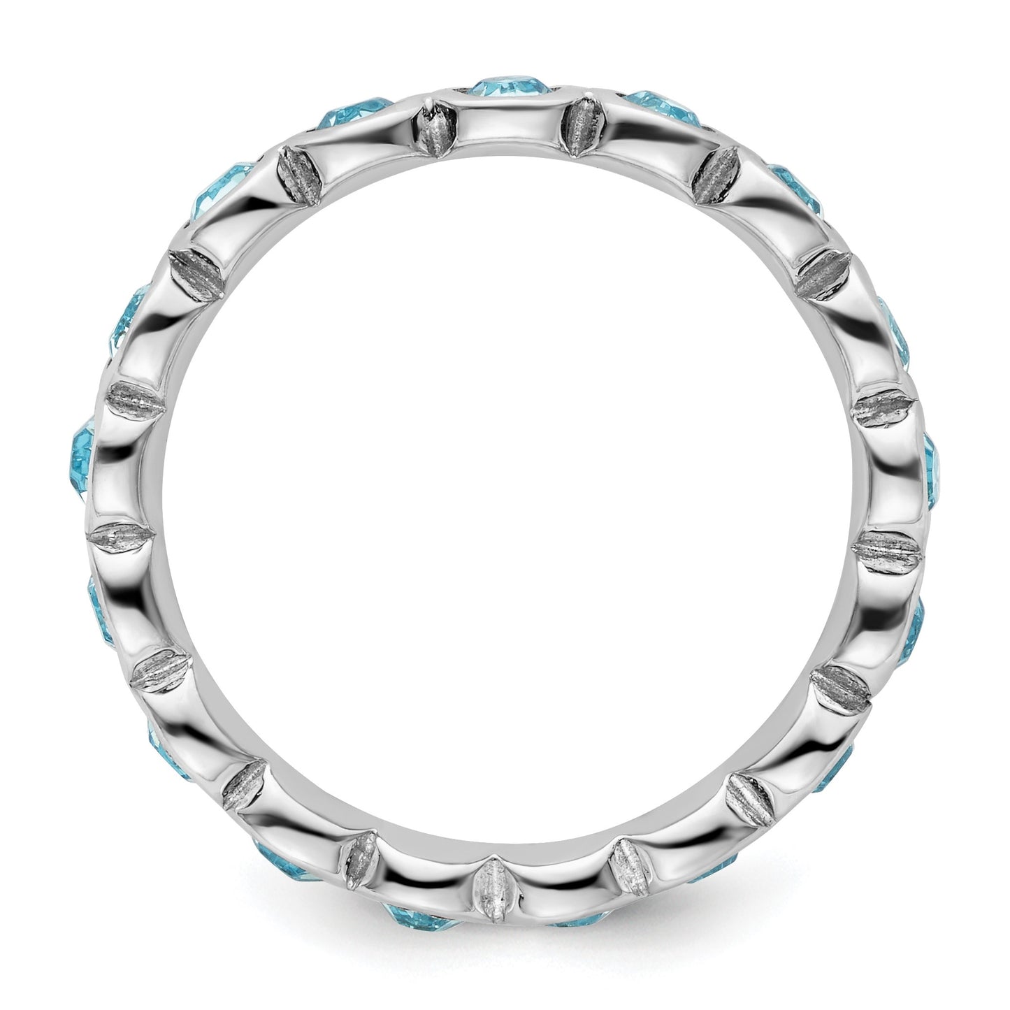 Sterling Silver Stackable Expressions March Crystal Ring