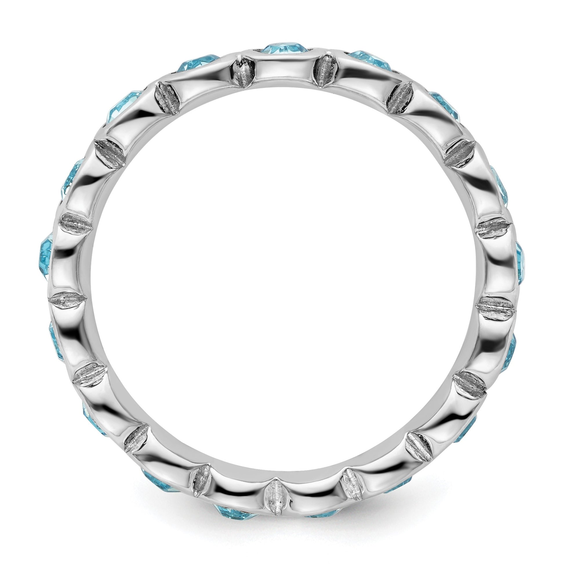 Sterling Silver Stackable Expressions March Crystal Ring
