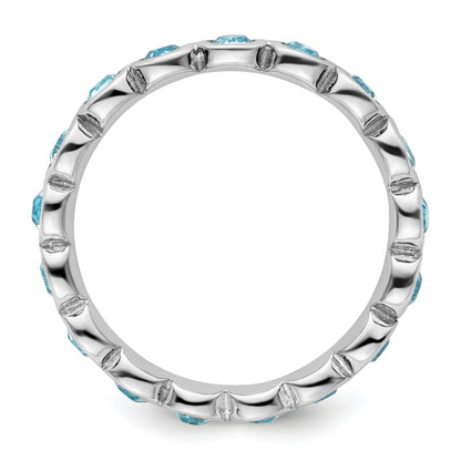 Sterling Silver Stackable Expressions March Crystal Ring