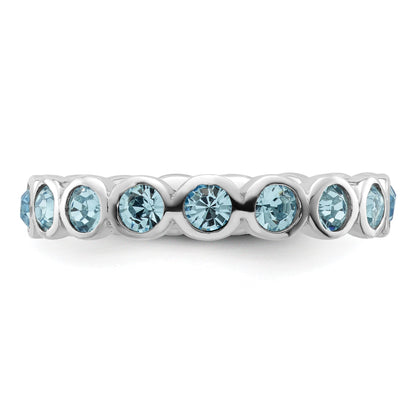 Sterling Silver Stackable Expressions March Crystal Ring