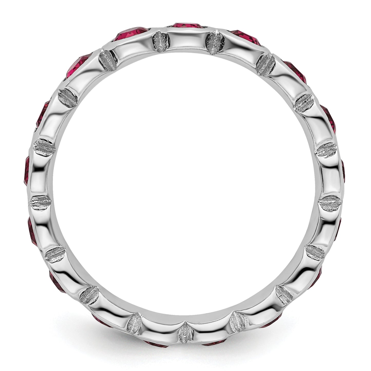Sterling Silver Stackable Expressions July Crystal Ring