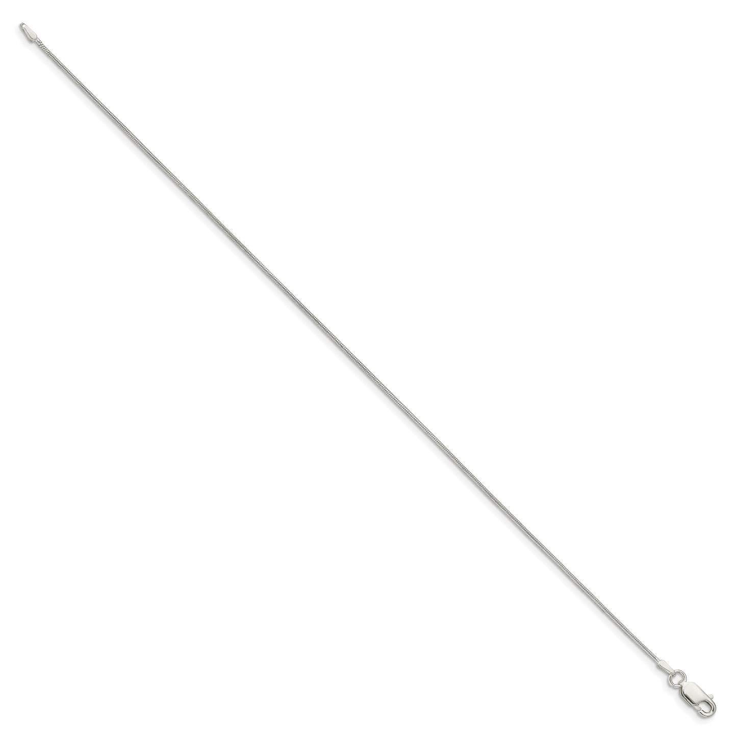 Sterling Silver .8mm Snake Chain Anklet