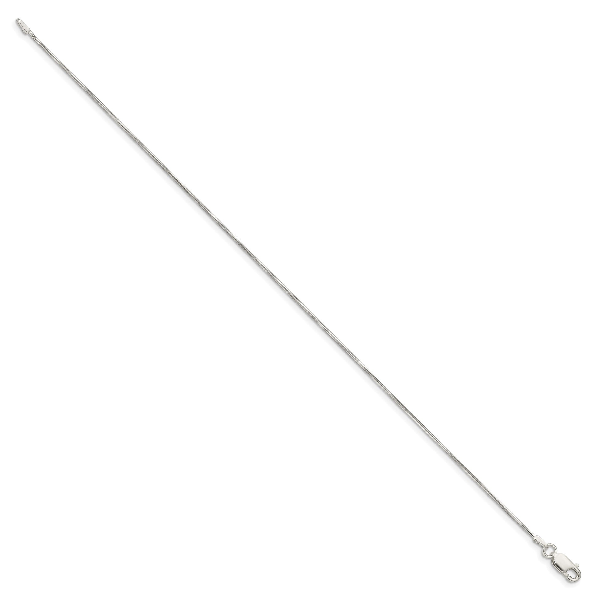 Sterling Silver .8mm Snake Chain Anklet