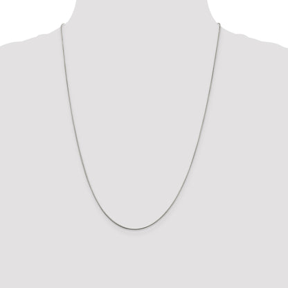 Sterling Silver Rhodium-plated .8mm Round Snake Chain