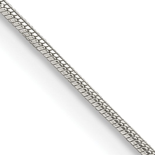 Sterling Silver .8mm Snake Chain w/2in ext.