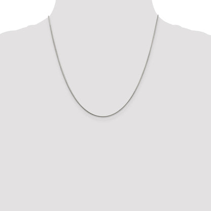 Sterling Silver Rhodium-plated 1mm Round Snake Chain