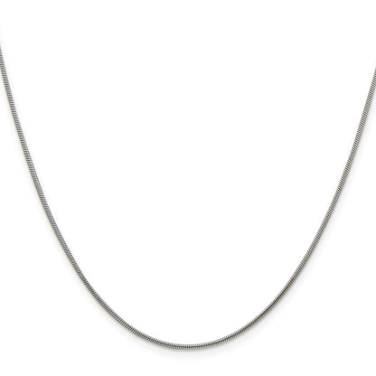 Sterling Silver 1.2mm Snake Chain w/2in ext.