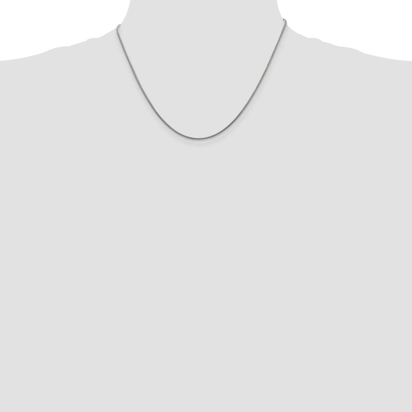 Sterling Silver 1.2mm Snake Chain w/2in ext.