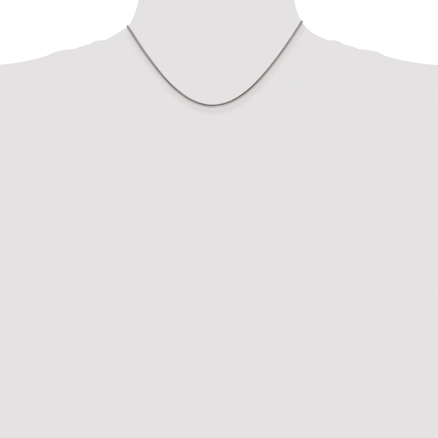 Sterling Silver Rhodium-plated 1.2mm Snake Chain