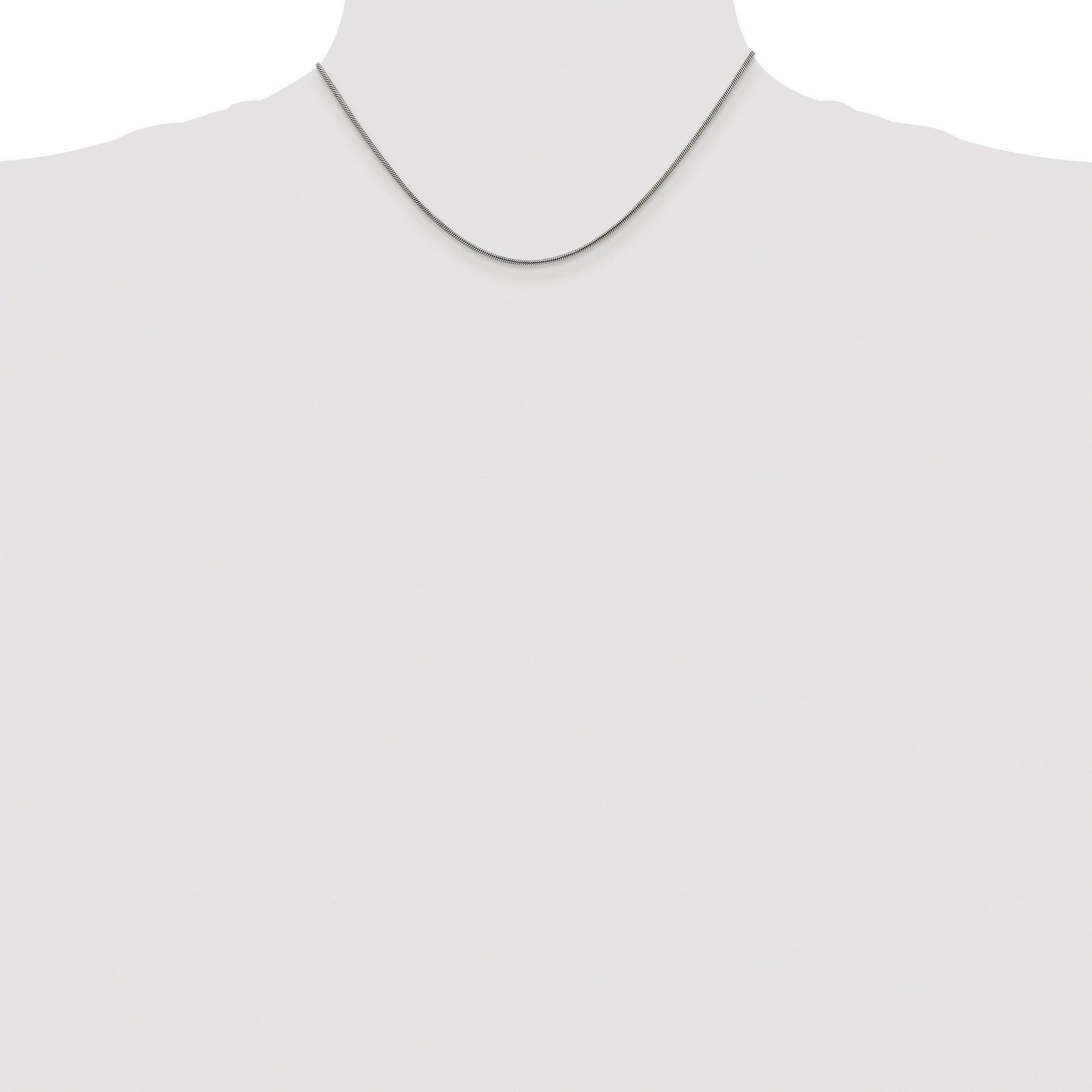 Sterling Silver Rhodium-plated 1.2mm Snake Chain