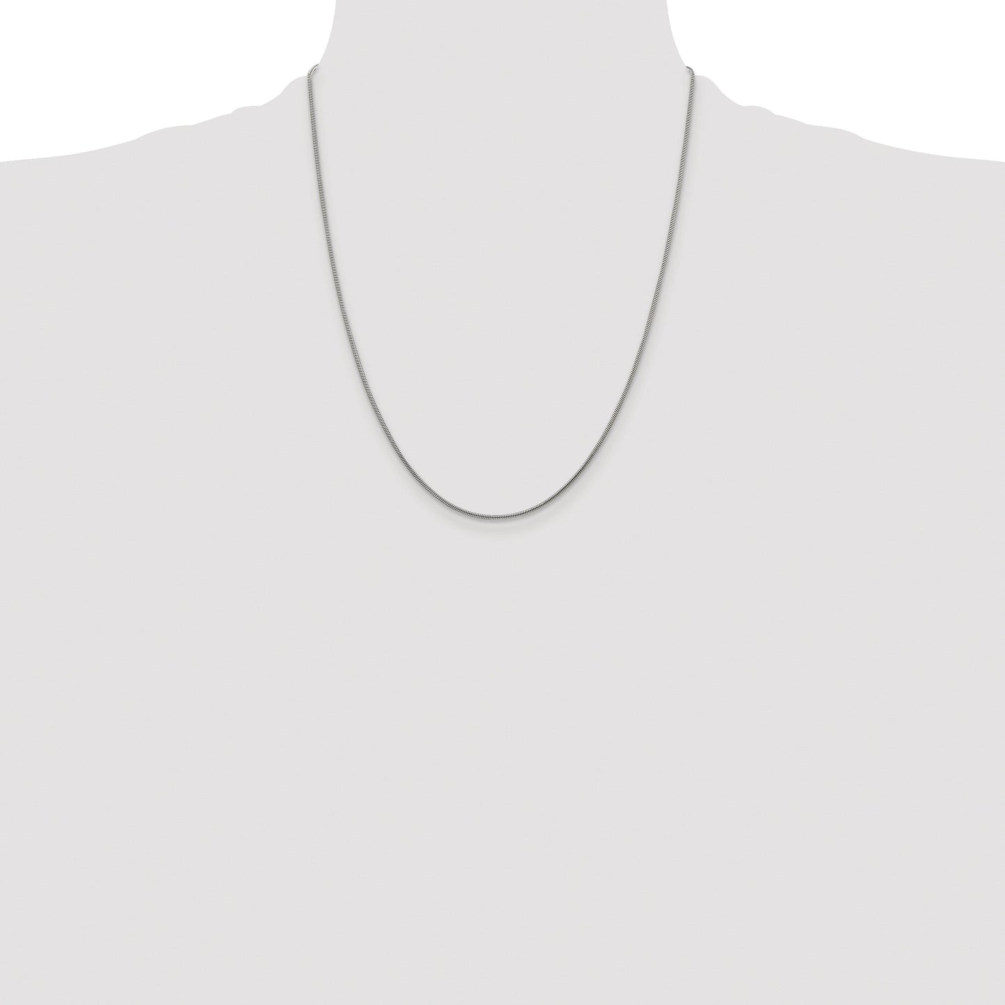 Sterling Silver Rhodium-plated 1.2mm Snake Chain