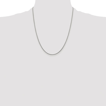 Sterling Silver Rhodium-plated 1.2mm Snake Chain