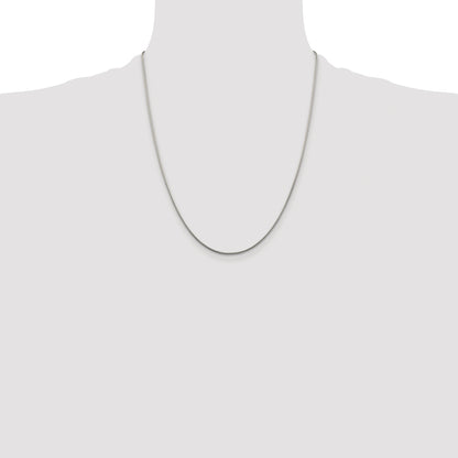 Sterling Silver Rhodium-plated 1.25mm Snake Chain