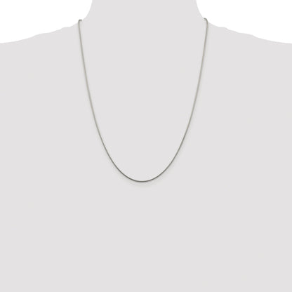 Sterling Silver Rhodium-plated 1.25mm Snake Chain