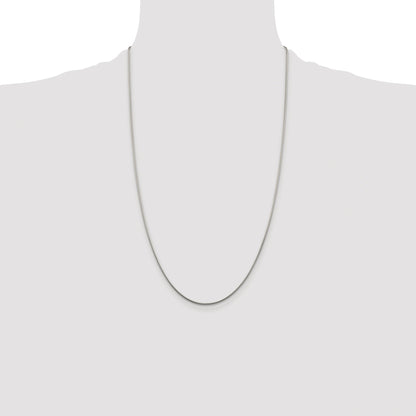 Sterling Silver Rhodium-plated 1.25mm Snake Chain