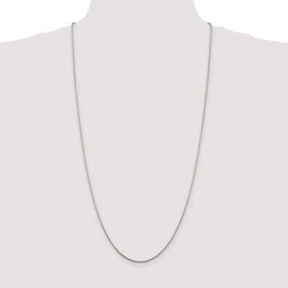 Sterling Silver Rhodium-plated 1.25mm Snake Chain