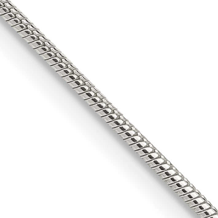Sterling Silver 1.25mm Snake Chain w/4in ext.