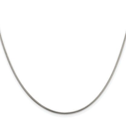 Sterling Silver Rhodium-plated 1.5mm Snake Chain Necklace